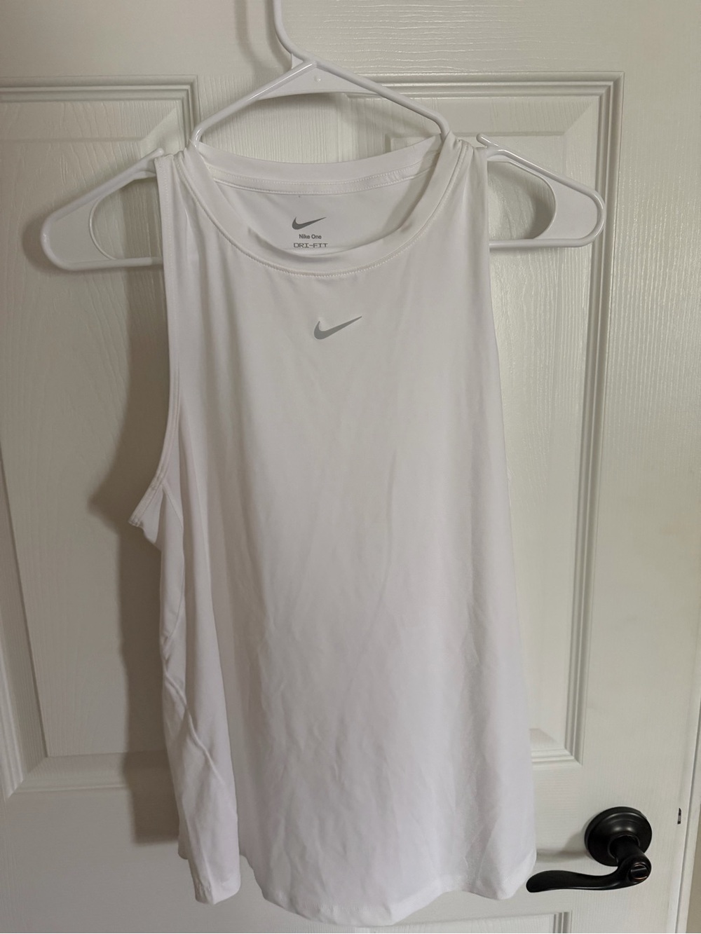 Nike White Sleeveless Dri-FIT Workout Tank